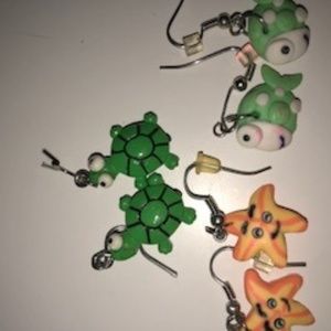 sea critter earring collection